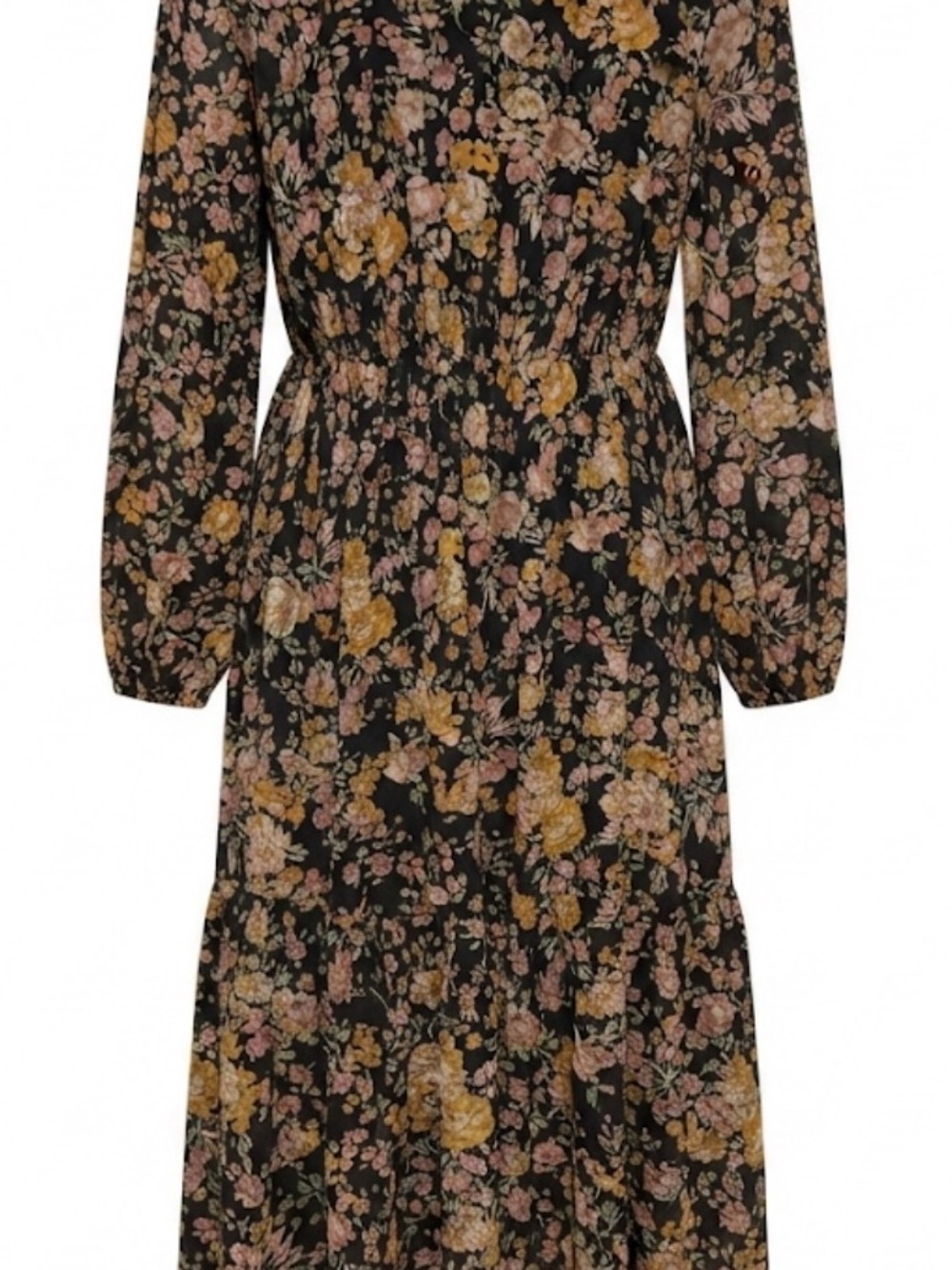 Wild Fable Floral Long-Sleeve Tiered Midi Dress.